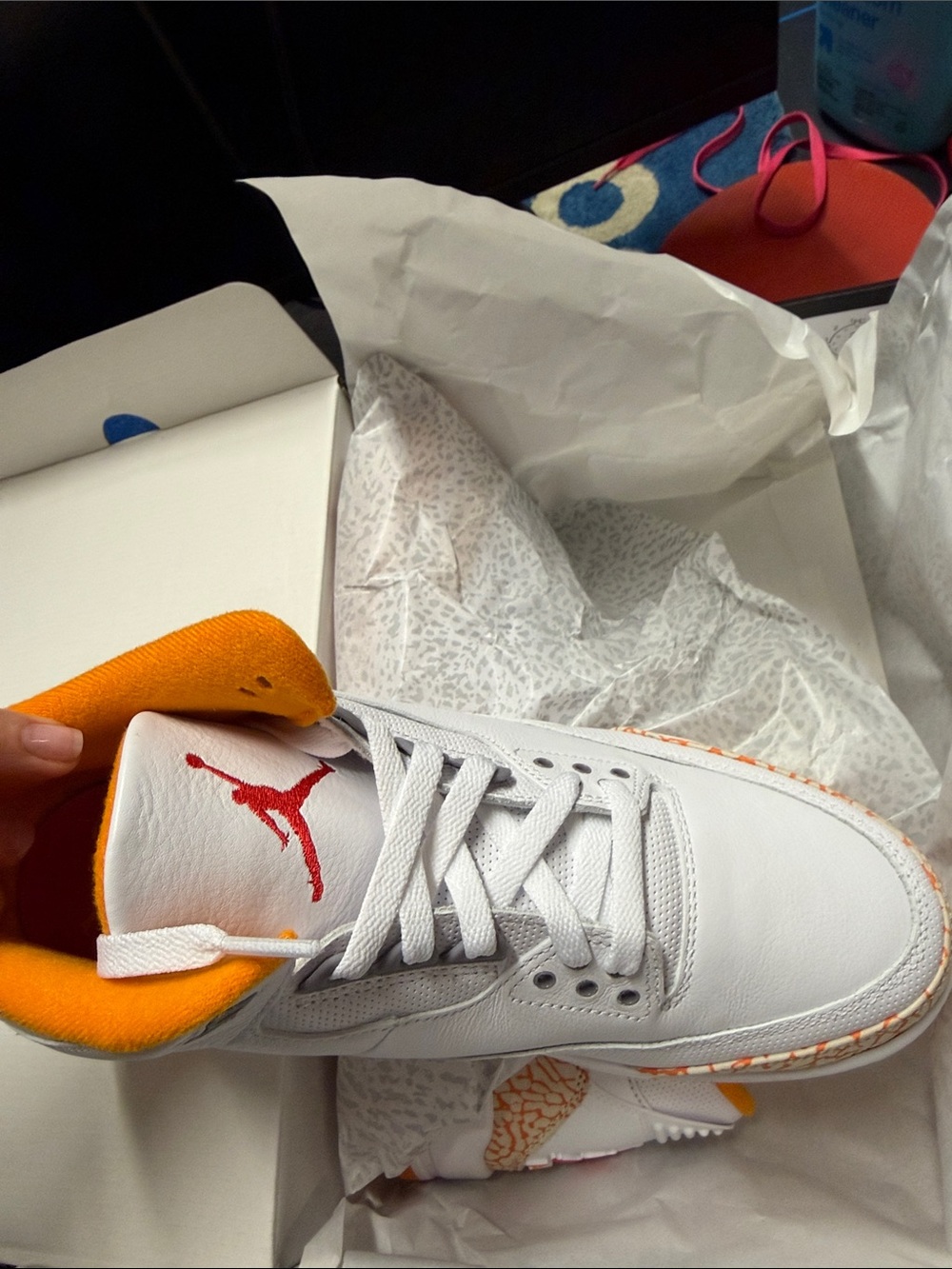 Jordan WMNS Air Jordan 3 Retro - White/Orange/Gray - Picture 3 of 5